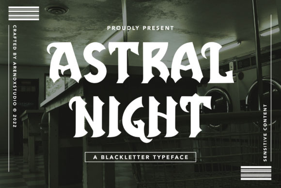 Astral Night: A Blackletter Typeface for Dark Aesthetics