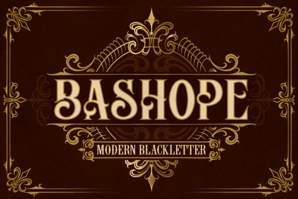 Bashope: A Vintage Blackletter Font for Bold Brands
