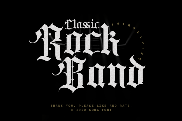 Classic Rock Band: The Modern Blackletter Font for Bold Designs