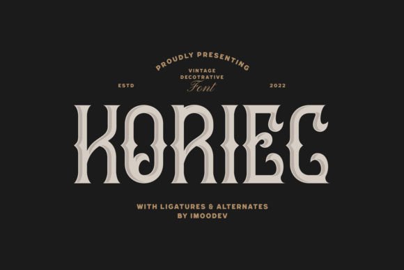 Koriec: Bold Blackletter for Daring Brand Identity