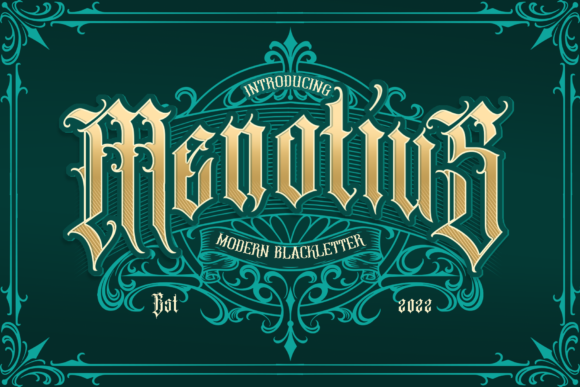 Menotius: A Detailed Blackletter Font for Distinctive Branding