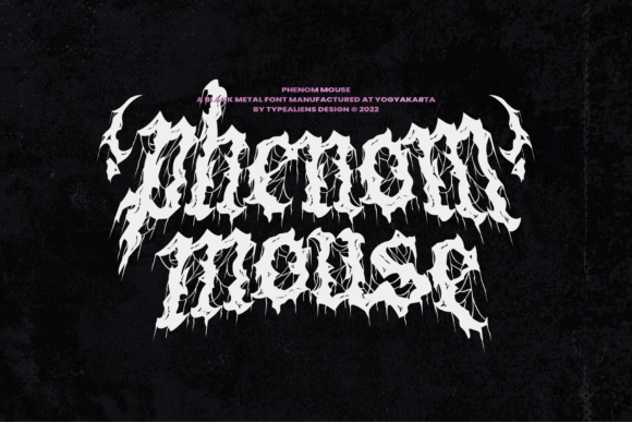 Phenom Mouse: The Gothic Display Font with a Dark, Rooted Edge